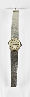 Lot 991 - JEAN RENET; a 9ct white gold cocktail watch,...