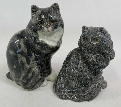 Lot 281 - WINSTANLEY; a pair of cats, one Persian, 20cm,...