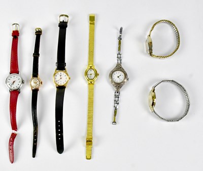 Lot 1008 - Seven ladies' wristwatches, to include Timex,...