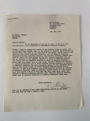 Lot 55 - A letter and correspondance from Ronnie Barker;...