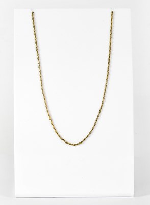 Lot 898 - A 9ct yellow gold chain link necklace, length...