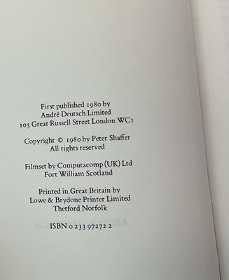 Lot 414 - PETER SHAFFER; Amadeus, 1980, Andre Deutsch,...