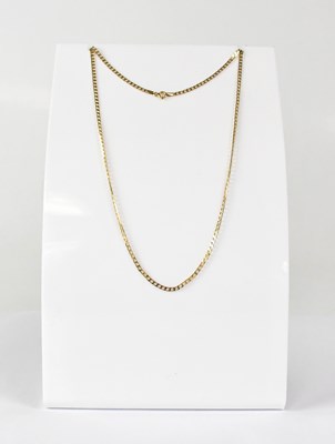 Lot 897 - A 9ct yellow gold chain link necklace, length...