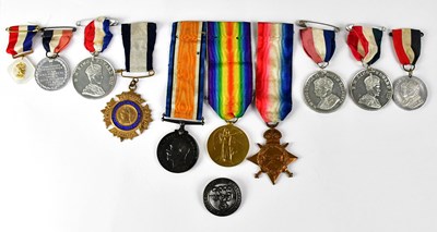 Lot 456 - A WWI medal trio awarded to 27404 Pte J....