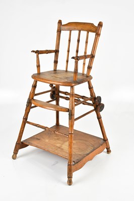 Lot 207 - A vintage child's highchair.