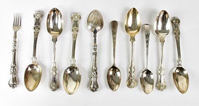 Lot 742 - Various hallmarked silver spoons to include...