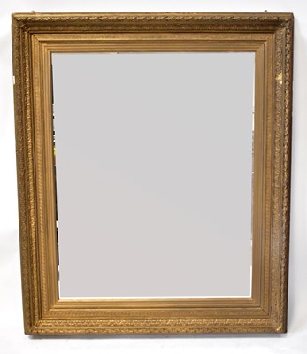 Lot 134 - A gilt framed wall mirror with a rectangular...