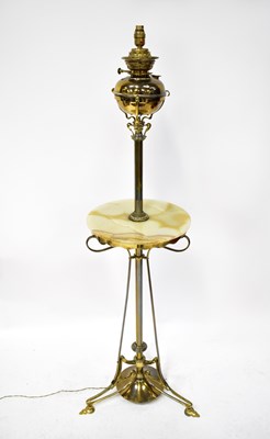 Lot 151 - An Art Nouveau brass telescopic standard...