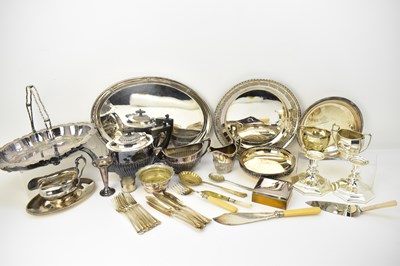 Lot 676 - A quantity of silver-plated items including a...