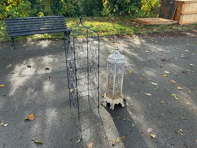 Lot 268 - A white painted cast iron stove converted to a...