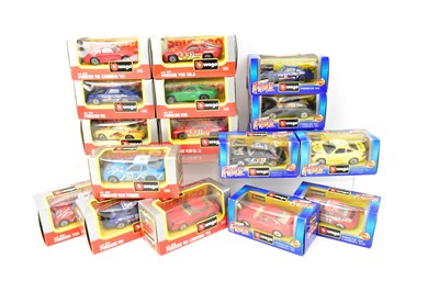 Lot 663 - BBURAGO; seventeen boxed Porsche diecast...