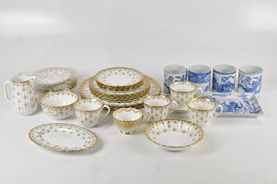 Lot 494 - SPODE; a part tea and dinner service in the...