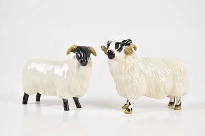 Lot 485 - BESWICK; two figures, a ram and a ewe (2).