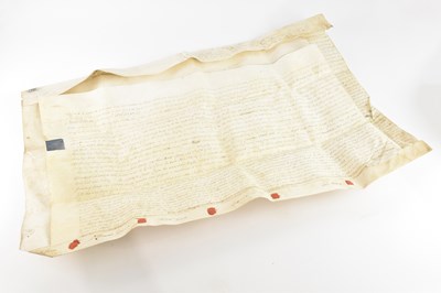 Lot 672 - A George III vellum indenture dated 1803,...