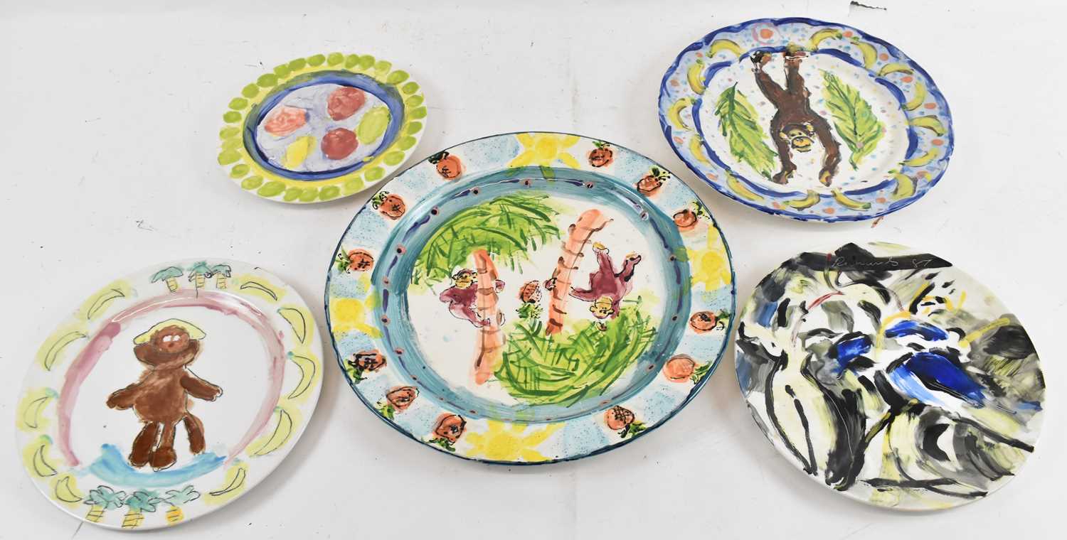 Lot 193 - PAUL RICHARDS (born 1949); a hand painted...