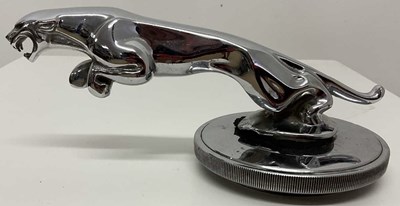 Lot 62 - A vintage Jaguar chrome car mascot on original...