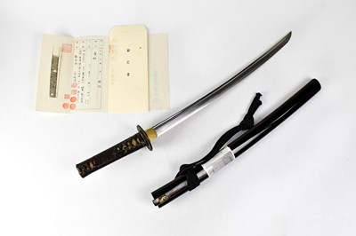 Lot 436 - A Muromachi period Kane Aki wakizashi, with...