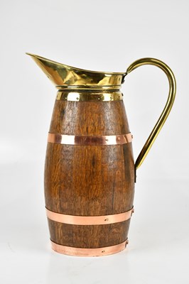 Lot 1247 - A 19th century coopered oak, brass and copper...