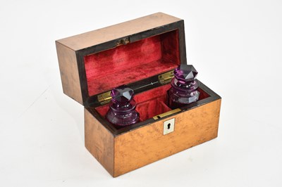 Lot 1208 - A Victorian bird's eye maple box of rectagular...