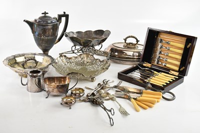 Lot 21 - A collection of silver plated items including...