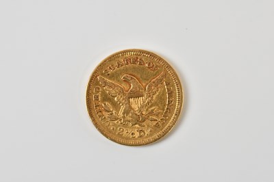 Lot 659 - An American USA two and a half dollar gold...