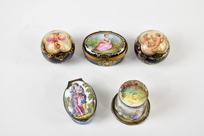 Lot 1240 - A 19th century Continental enamel and white...