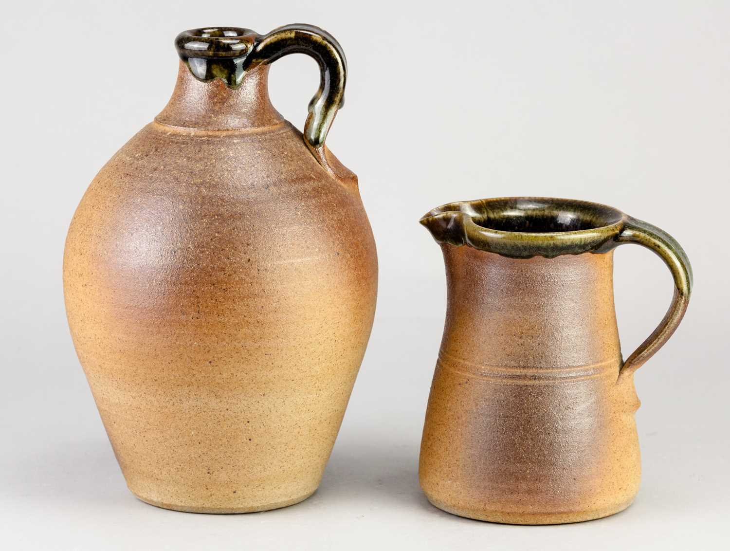 Lot 380 - Muchelney Pottery; a stoneware flagon with