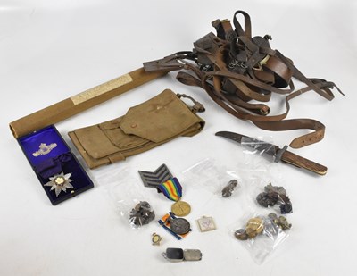 Lot 189 - Two WWI medals awarded to 2 lieutenant R...