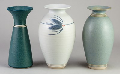 Lot 432 - LOUISE DARBY (born 1957); a stoneware vase...