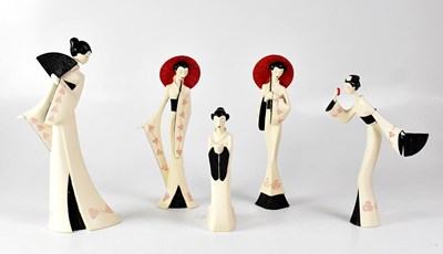 Lot 332 - Five boxed Artforum cast resin figures of...