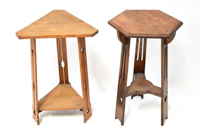 Lot 40 - Two early 20th century oak Arts and Crafts...