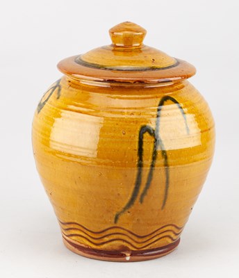 Lot 246 - CLIVE BOWEN (born 1943); a slipware jar and...