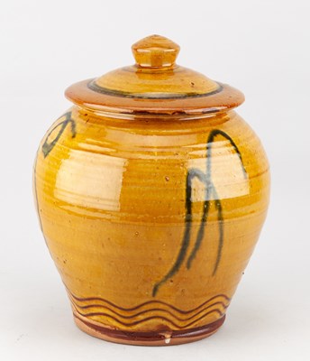 Lot 246 - CLIVE BOWEN (born 1943); a slipware jar and...