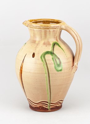 Lot 247 - CLIVE BOWEN (born 1943); a slipware jug with...