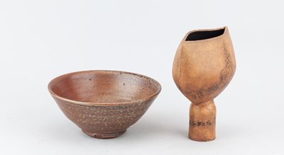 Lot 430 - JOHN STRUTHERS; a stoneware spade vase covered...