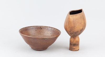 Lot 430 - JOHN STRUTHERS; a stoneware spade vase covered...