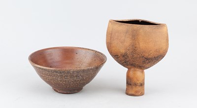Lot 430 - JOHN STRUTHERS; a stoneware spade vase covered...
