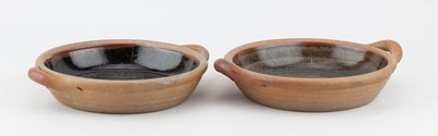 Lot 413 - Muchelney Pottery; a pair of twin handled...