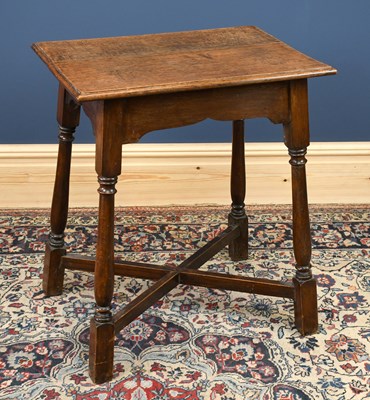 Lot 2911 - An oak occasional table, on turned legs,...