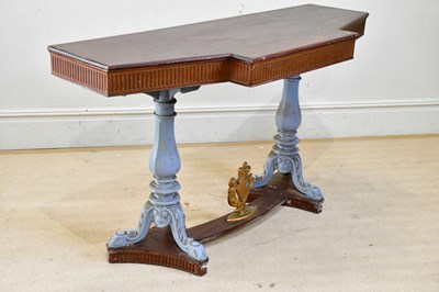 Lot 223 - An upcycled console table with breakfront...