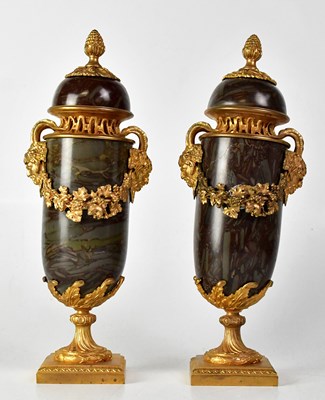 Lot 319 - A pair of marble and gilt metal mounted...