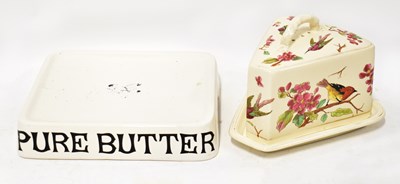 Lot 242 - A grocer's ceramic butter display stand...