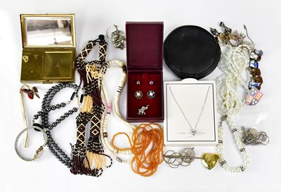 Lot 959 - A group of costume jewellery, to include...