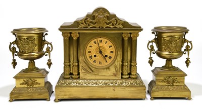 Lot 2620 - A late 19th century French gilt brass eight...
