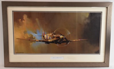 Lot 300 - BARRIE CLARK; a print, 'Spitfire by Barrie...