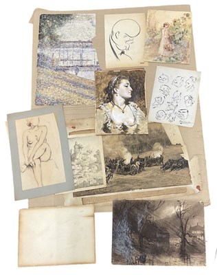 Lot 309 - A group of unframed and unmounted pictures...