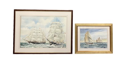 Lot 311 - HARVEY GRAVER; watercolour, shipping scene,...