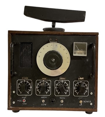 Lot 376 - A wireless medium wave receiver, height 34cm,...