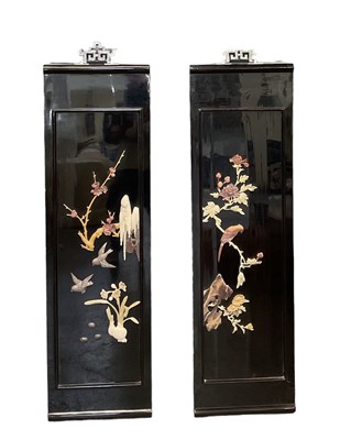 Lot 307 - A pair of modern Chinese rectangular wall...