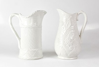 Lot 243 - PORTMEIRION; two blanc-de-chine pitchers, one...